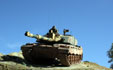 Challenger II getting all muddy on manoevers